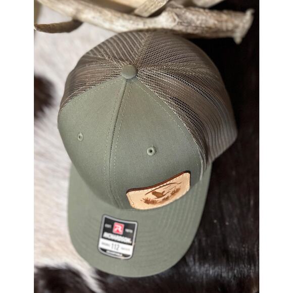 Richardson 112 Snapback Truck Cap with leather Patch - Picture 2 of 9